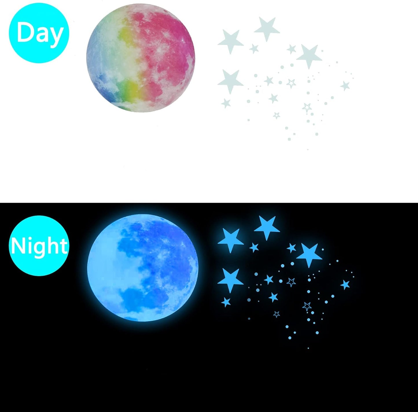 Glowing Star Stickers